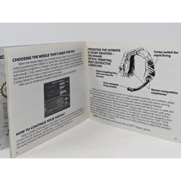 Laser Invasion (NES Nintendo, 1991) Manual Only Konami VTG - Picture 5 of 6